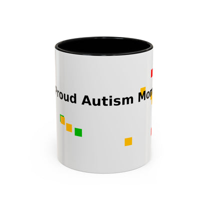 Autism Proud Mom Accent Coffee Mug – 11/15oz Color Accent