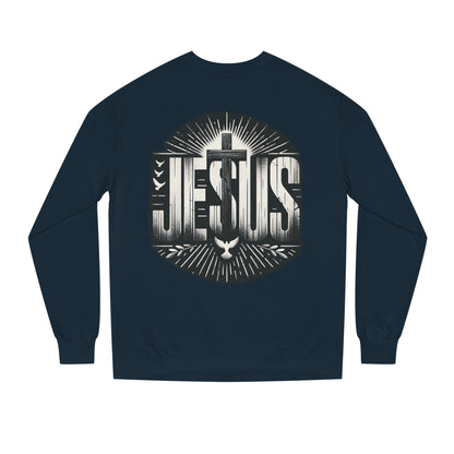 Jesus Graphic Sweatshirt — Vintage Cross & Dove Christian Crewneck