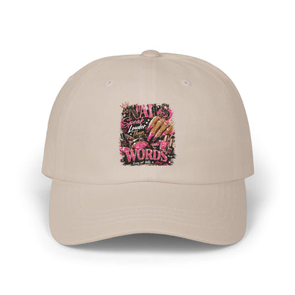 Classic Dad Cap — Floral Leopard "Love Words" Embroidered Baseball Hat