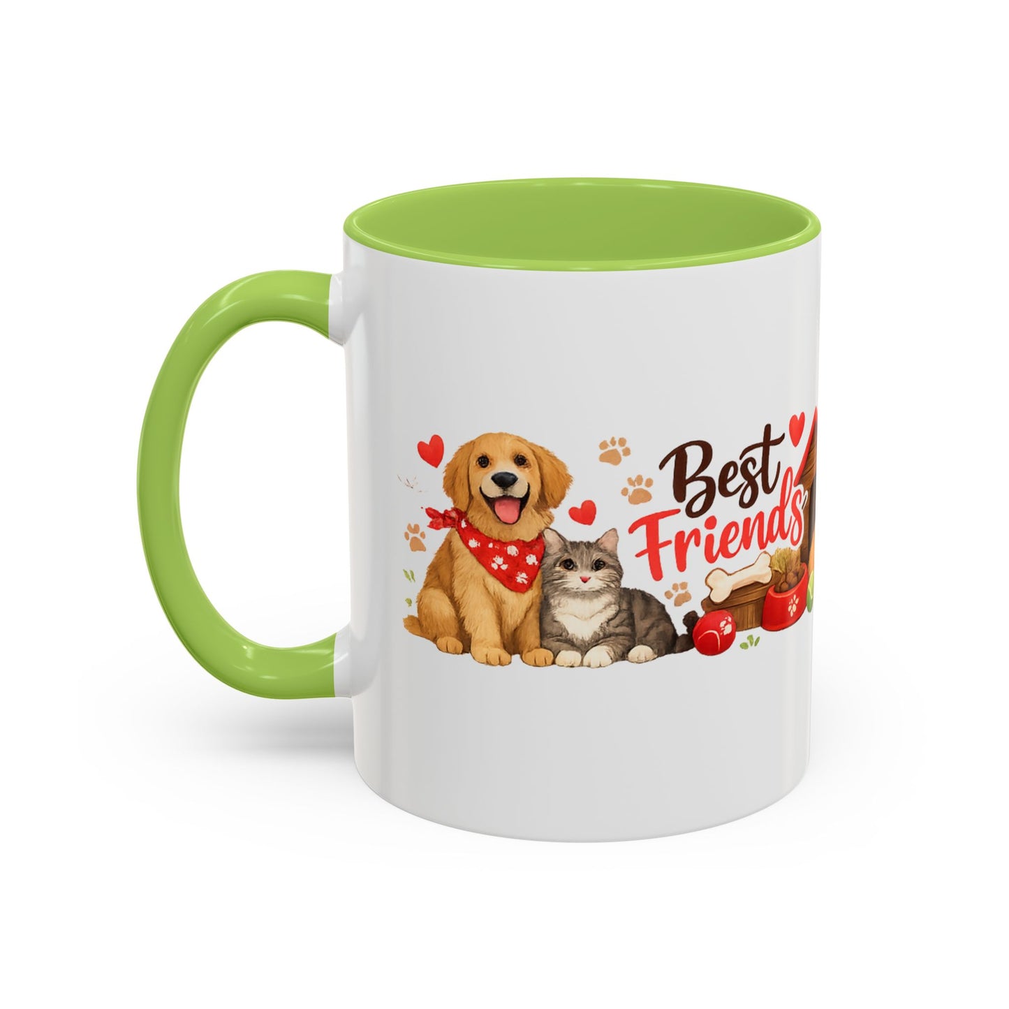 Dog Lover Accent Coffee Mug — “Love is a Four-Legged Word” Ceramic Gift