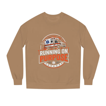 EMS Crewneck Sweatshirt — "Running on Purpose" Ambulance Design
