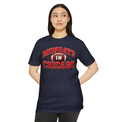 Mondays in Chicago Football T-Shirt