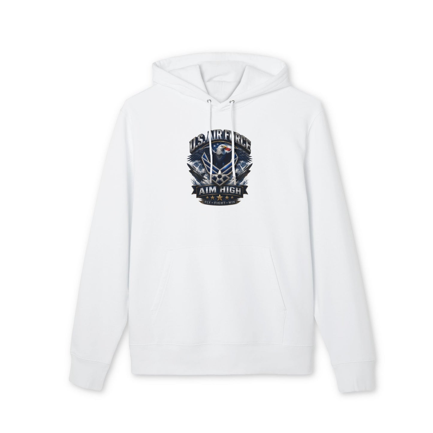 Air Force Hoodie - "Aim High" Vintage Military Crew Pullover