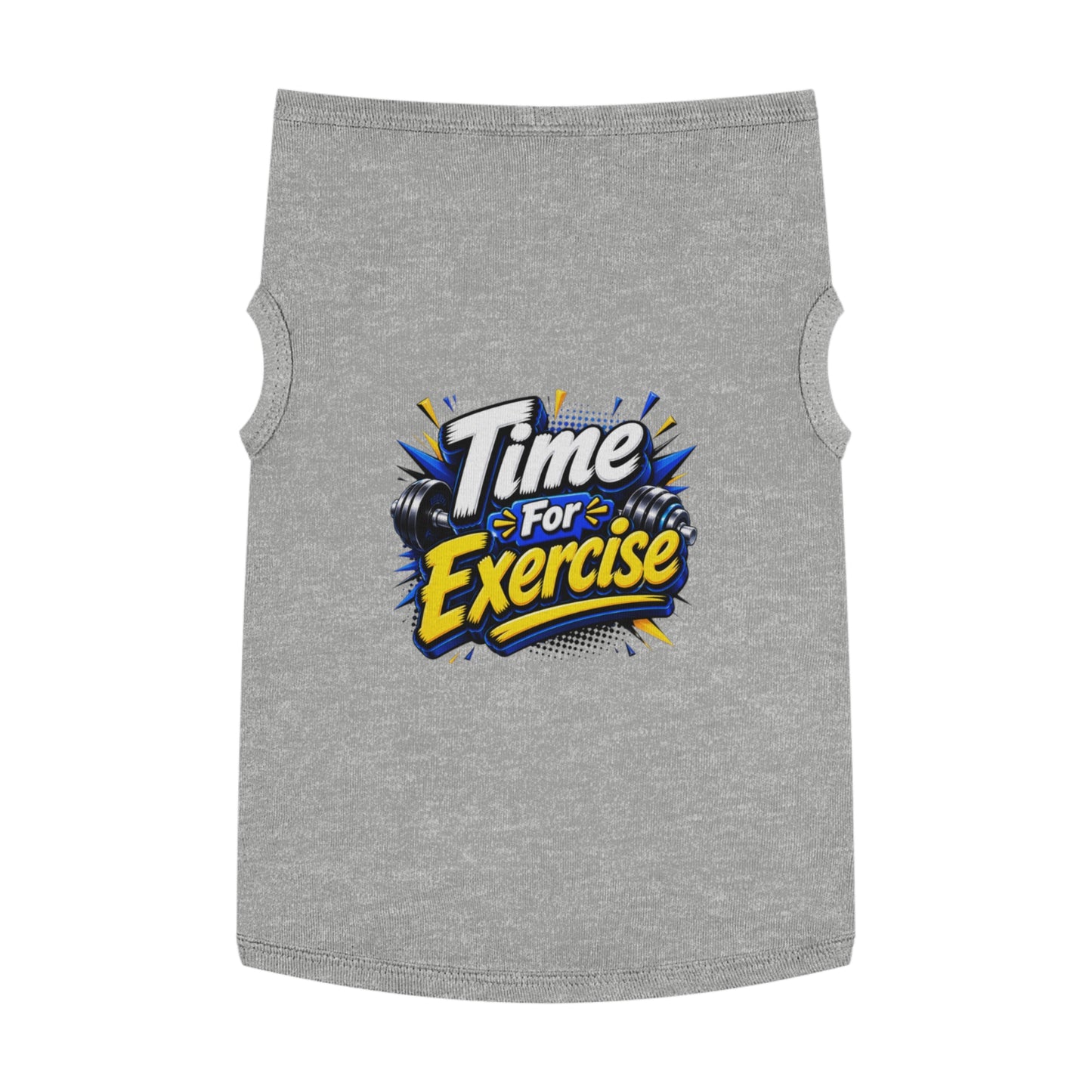 Pet Tank Top — "Time For Exercise" Dog Workout Tee