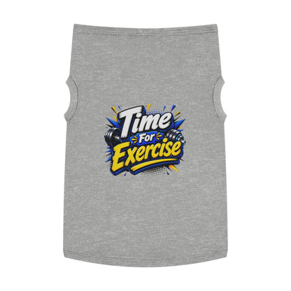 Pet Tank Top — "Time For Exercise" Dog Workout Tee