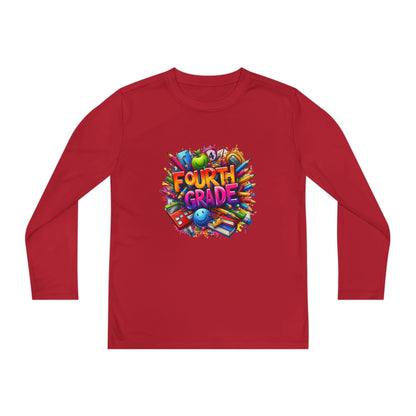 Fourth Grade Long Sleeve Tee — Colorful School Kids Shirt