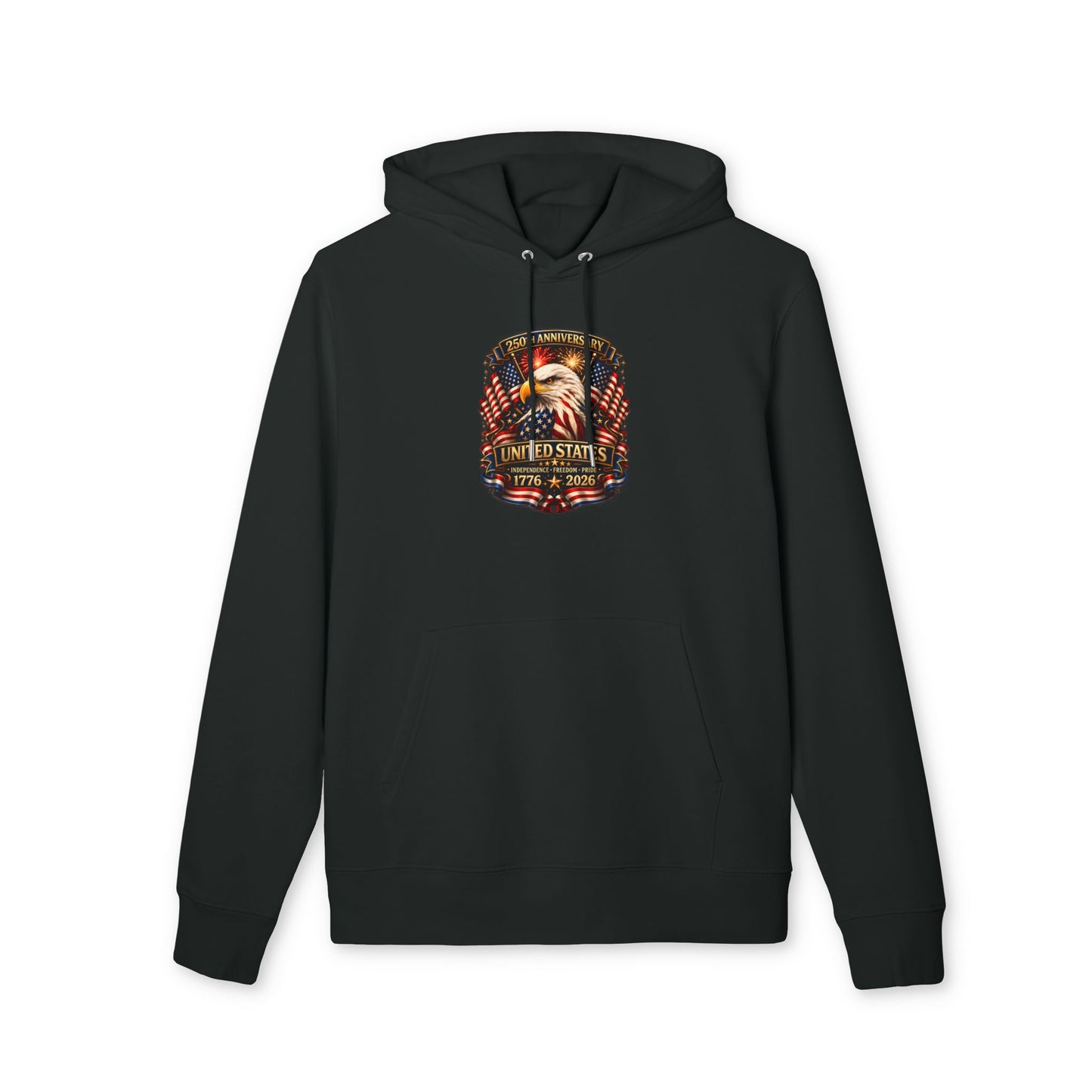 Patriotic Eagle Hoodie — United States 1776–2026 Flag Design