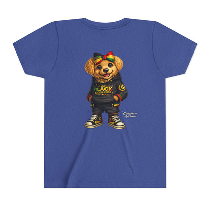 Youth Tee — Rasta Teddy "Black Excellence" Graphic Shirt