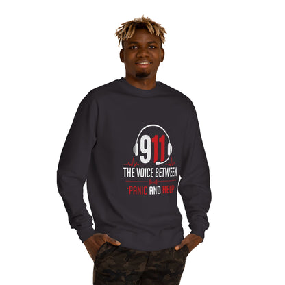 911 Dispatcher Crewneck Sweatshirt — “The Voice Between Panic and Help”