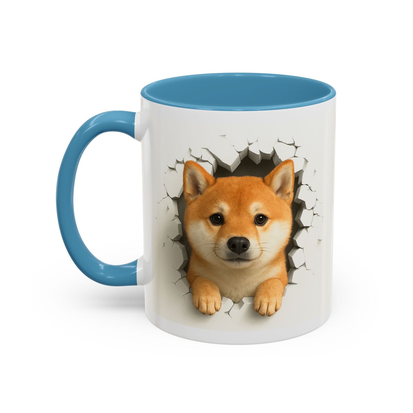 Shiba Inu Peeking Accent Coffee Mug – Cute Dog Lover Gift (11oz, 15oz)