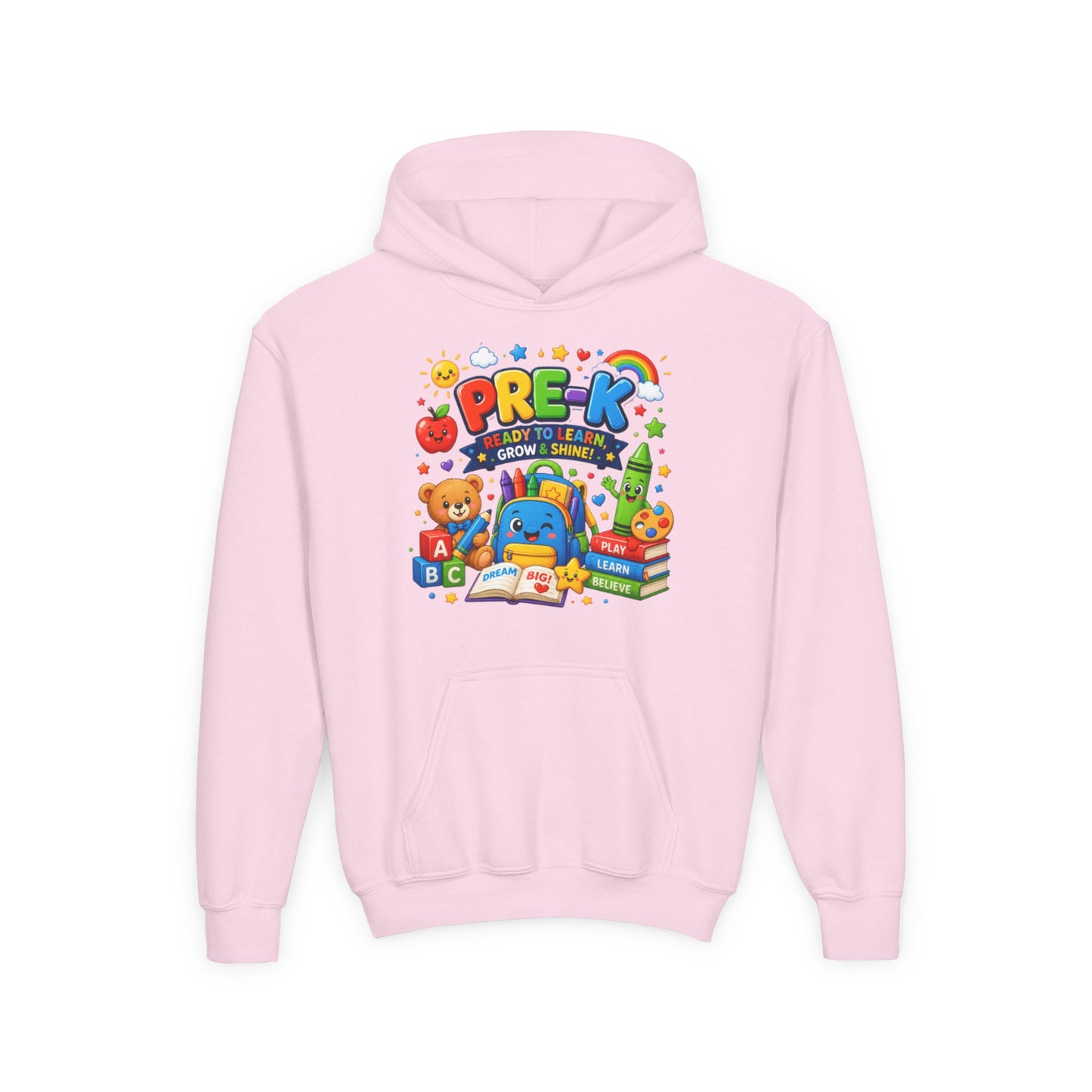 Pre-K Ready to Learn Youth Hoodie – Cute Back-to-School Preschool Sweatshirt