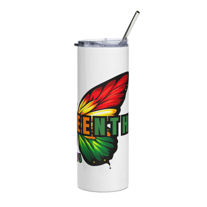 Juneteenth Butterfly 20oz Stainless Tumbler — Insulated Commemorative Travel Cup