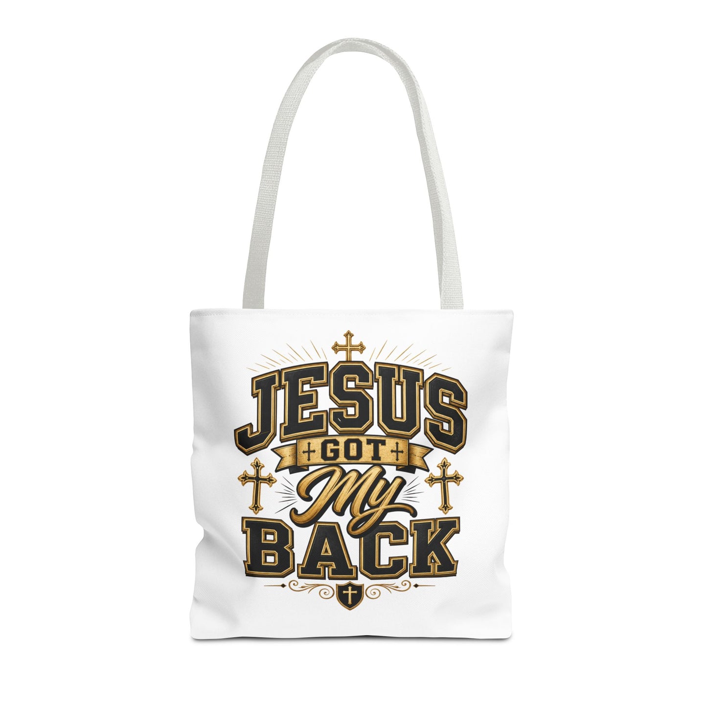 Jesus Got My Back Tote Bag — Faith-Based Christian Inspirational Carryall
