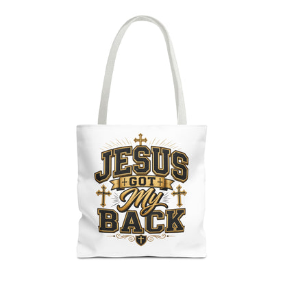 Jesus Got My Back Tote Bag — Faith-Based Christian Inspirational Carryall