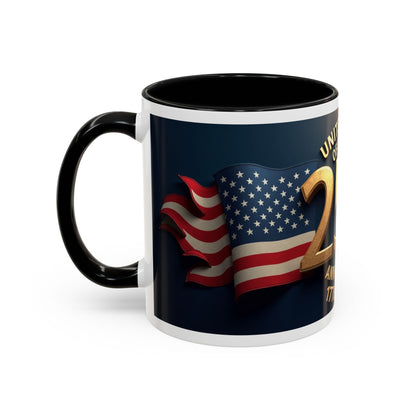 250th Anniversary Coffee Mug — United States of America 1776–2026 Patriotic Accent Mug