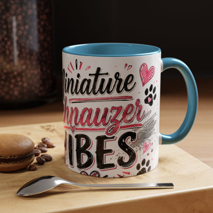 Miniature Schnauzer Vibes Accent Coffee Mug – 11/15oz