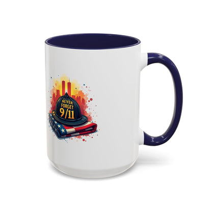 Never Forget 9/11 Memorial Accent Coffee Mug