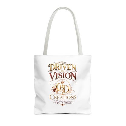 Driven by Vision Tote Bag — Branded BD Creations All-Over Print Tote