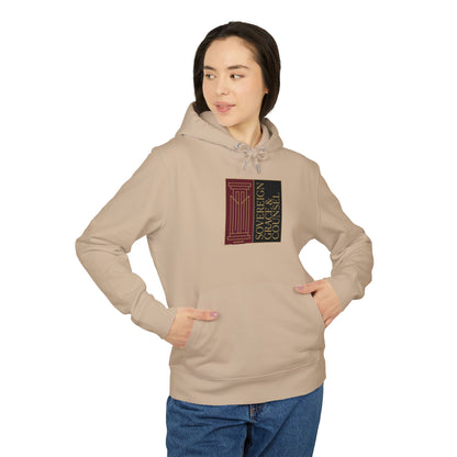 Sovereign Grace & Counsel Hoodie — Graphic Pullover with Regal Column Design