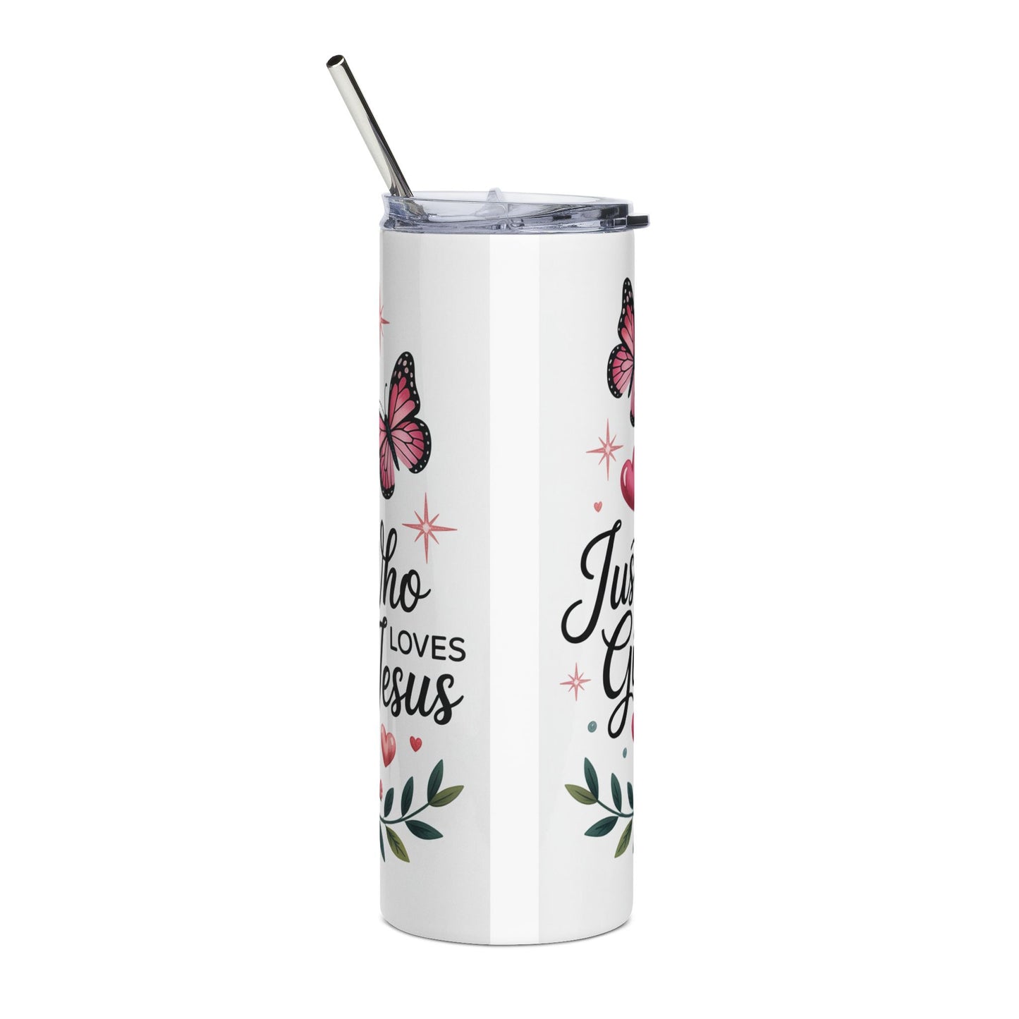 Just A Girl Stainless Steel Tumbler 20oz Christian Travel Mug