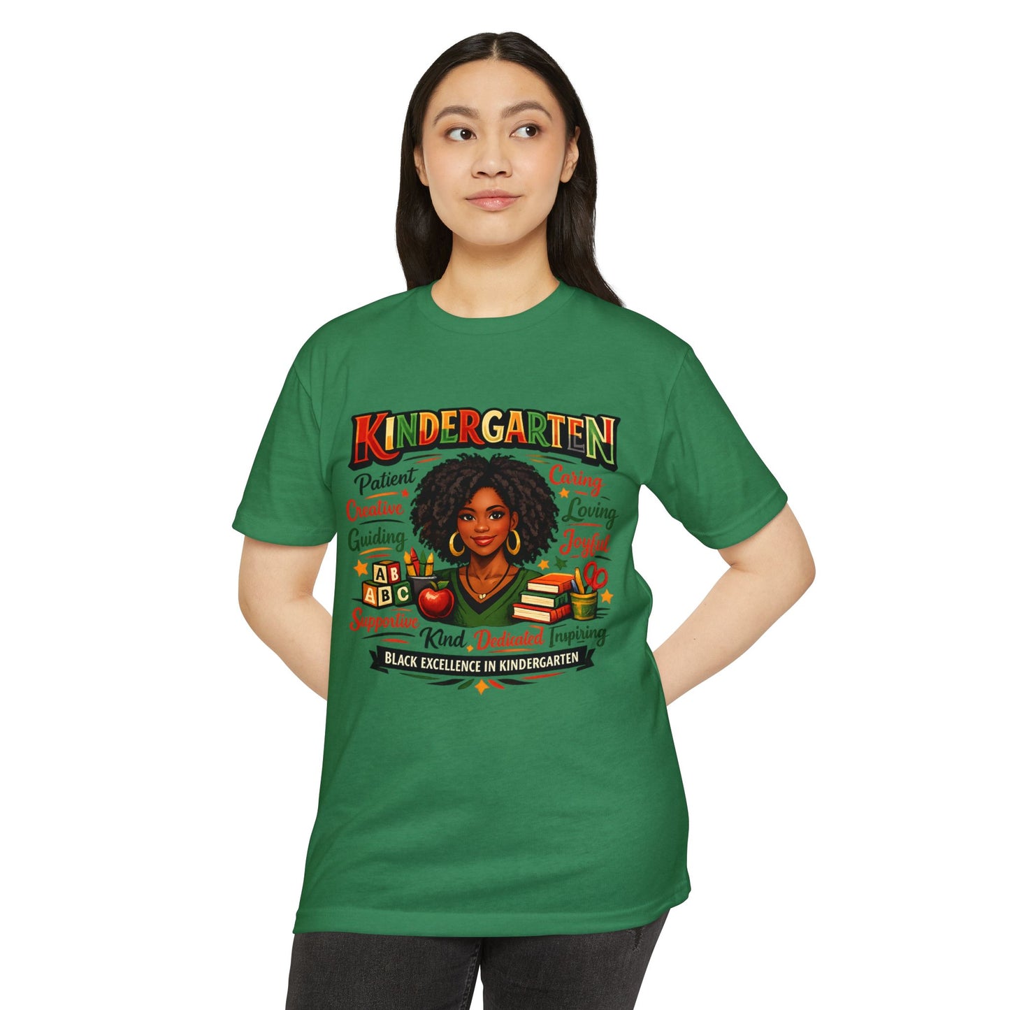 Kindergarten Teacher T-Shirt – Black Excellence in Kindergarten Design