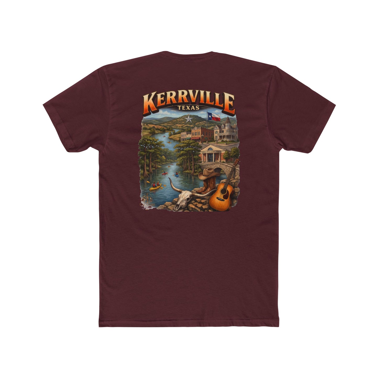 Kerrville Texas Scenic T-Shirt — Riverfront Guitar Vintage Travel Tee