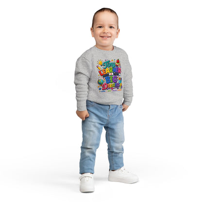 Toddler Sweatshirt — "Tiny Learner Big Dreams" Cute Back-to-School Kids Pullover