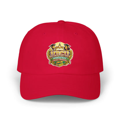 Dad Cap with Vintage Floral Crest Embroidered Design