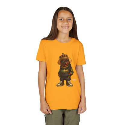 Youth Tee — 'Lil King' Crowned Bear Graphic Shirt