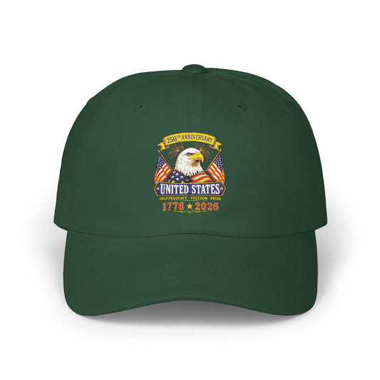 Patriotic Eagle Dad Cap — United States 1776-2020 Embroidered Baseball Hat