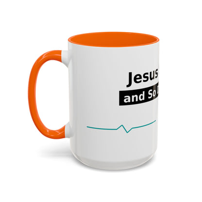Jesus Saves… and So Does Insulin - Faith & Diabetes Accent Coffee Mug (11/15 oz)