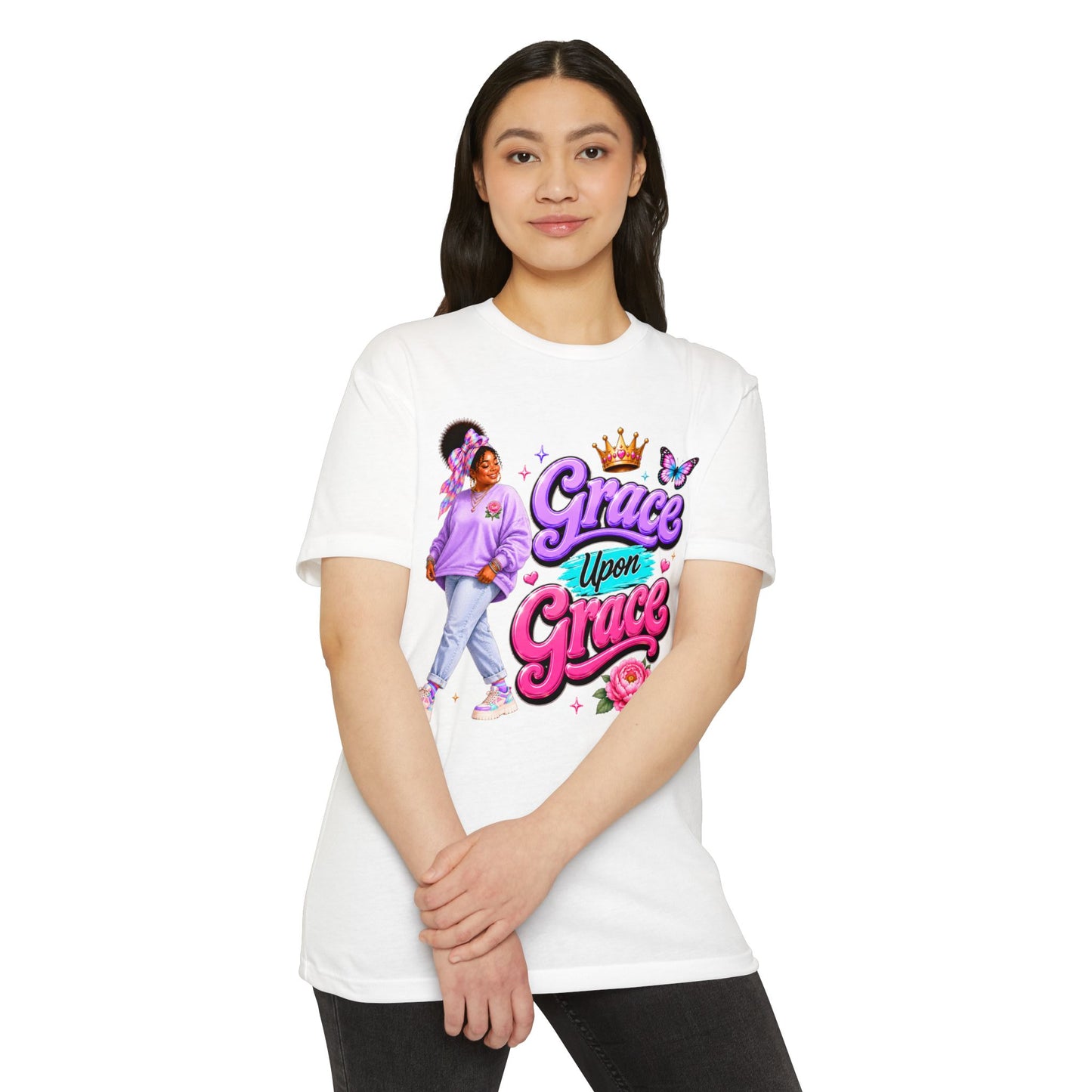 Grace Upon Grace T-Shirt — Inspirational Girl Faith Tee