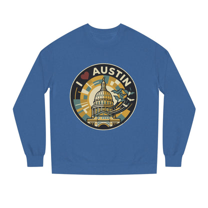 I  Austin Crewneck Sweatshirt — Austin Capitol Retro Graphic