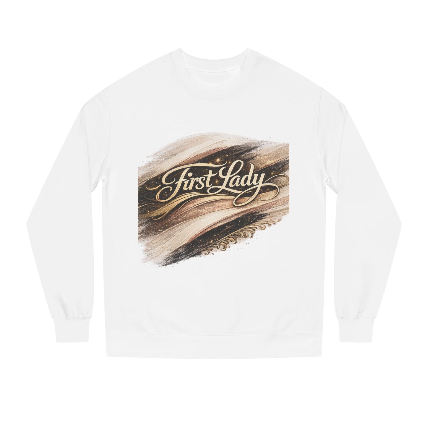 First Lady Crewneck Sweatshirt — Elegant Brushstroke Script Design