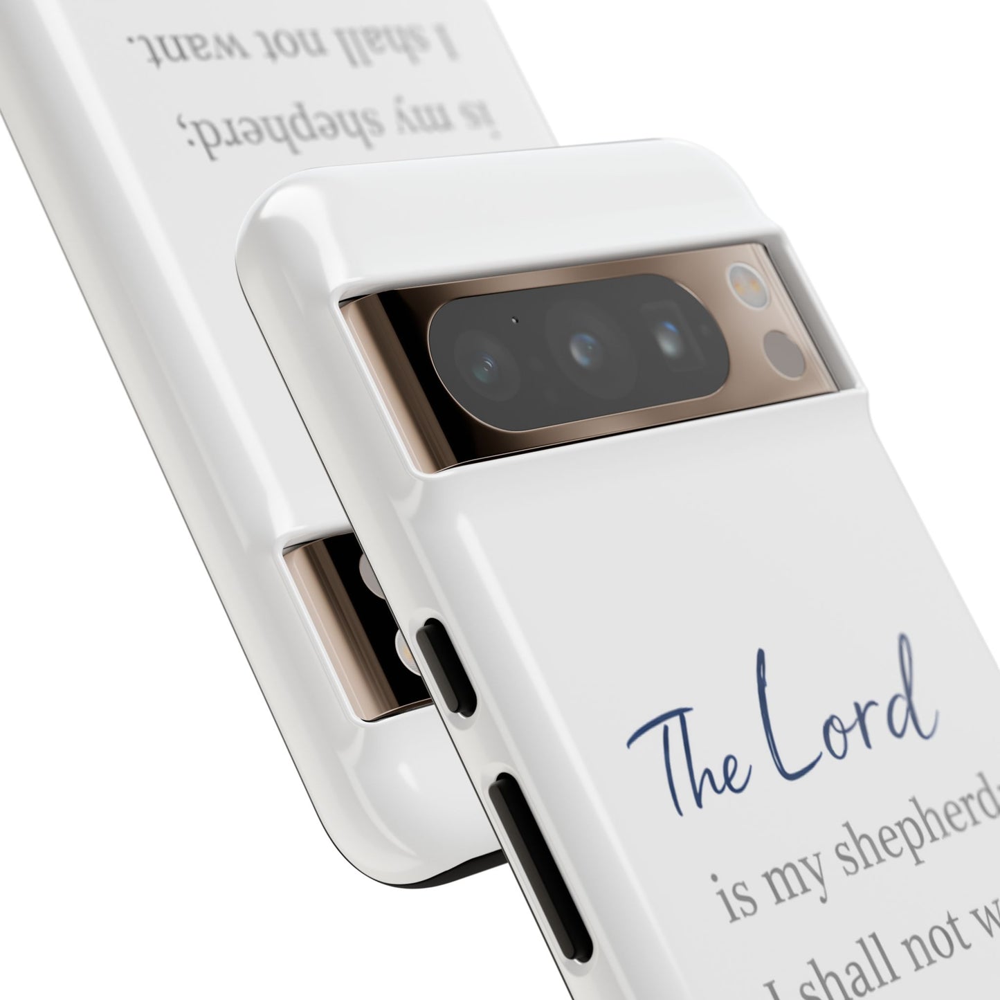 Psalm 23:1 Phone Case — "The Lord is my shepherd; I shall not want" Christian Protective Cover