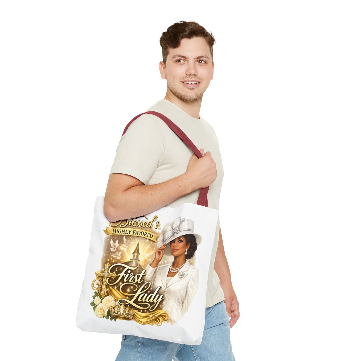 First Lady 'Blessed & Highly Favored' Tote Bag