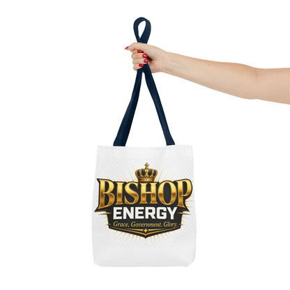 Bishop Energy Tote Bag — Gold Crown Logo Tote for Church Leaders & Faith Events