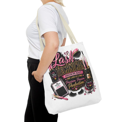 Lash Technician Tote Bag — Glam Beauty Artist Gift, ‘Lash Technician: Enhancing Beauty’ Design