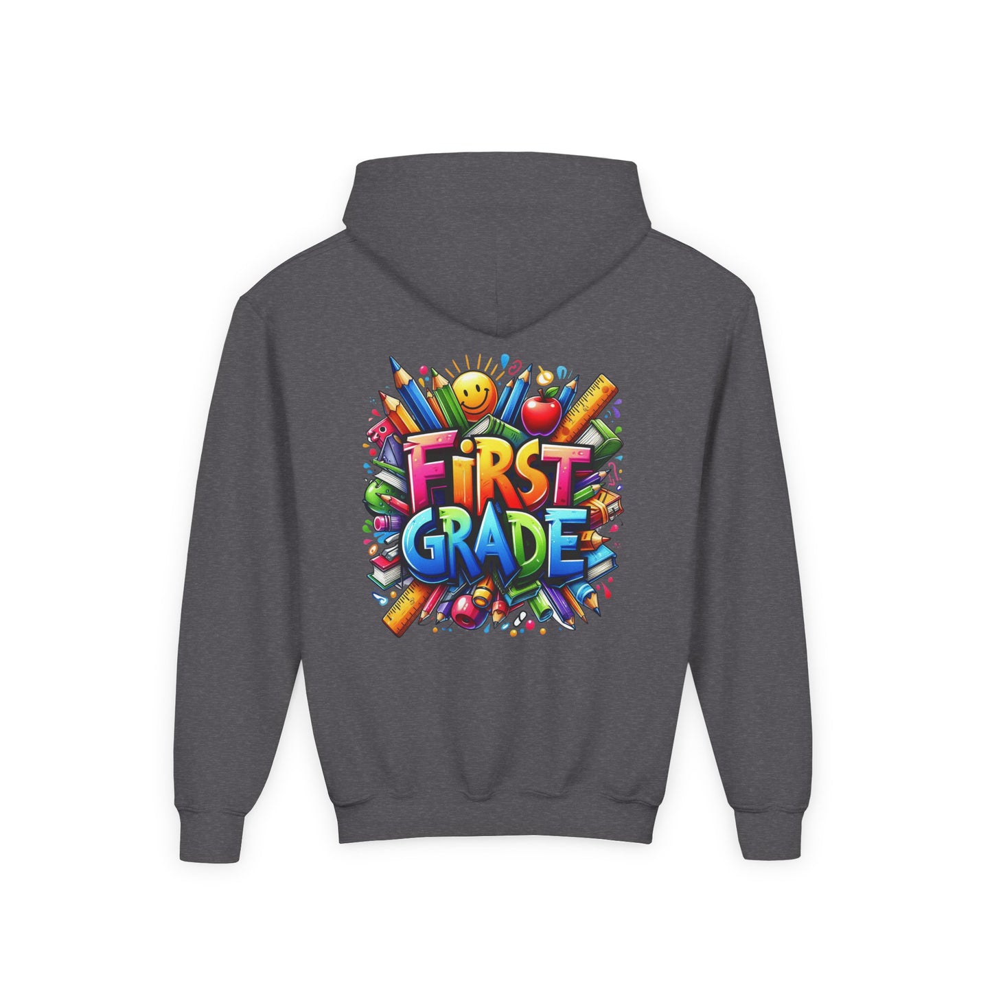 First Grade Kids Hoodie – Colorful Back-to-School Sweatshirt