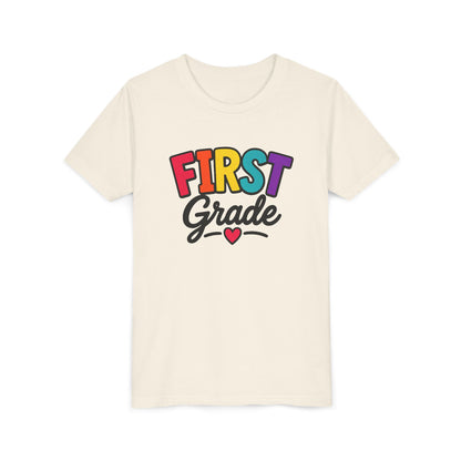 First Grade Youth T‑Shirt — Colorful Back-to-School Tee