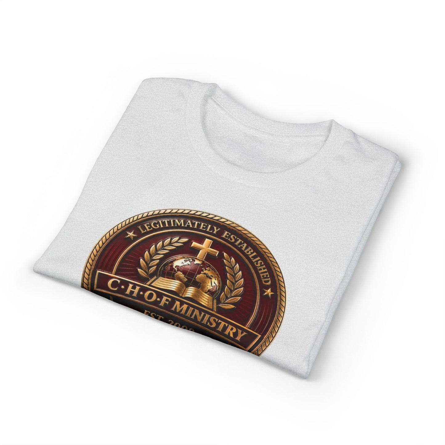 CHOF Ministry Logo T-Shirt — Established 2008 Christian Faith Tee