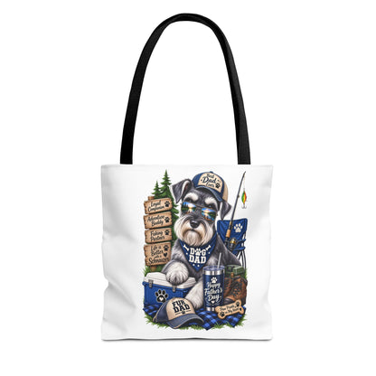Dog Dad Fishing Tote Bag – Schnauzer Pet Lover Gift