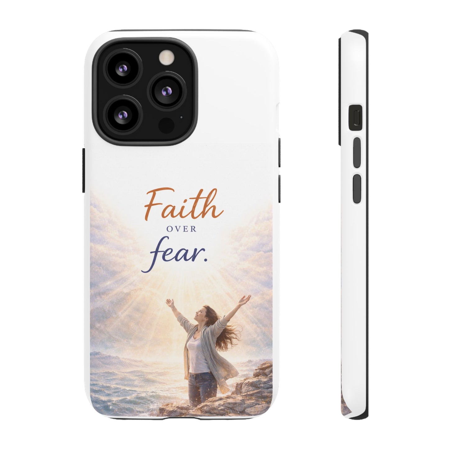 Faith Over Fear Phone Case — Inspirational Christian iPhone Cover