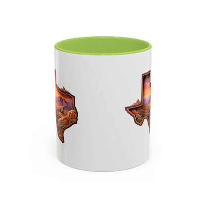 Texas Sunset Accent Coffee Mug – Scenic Lone Star State Landscape (11/15oz)