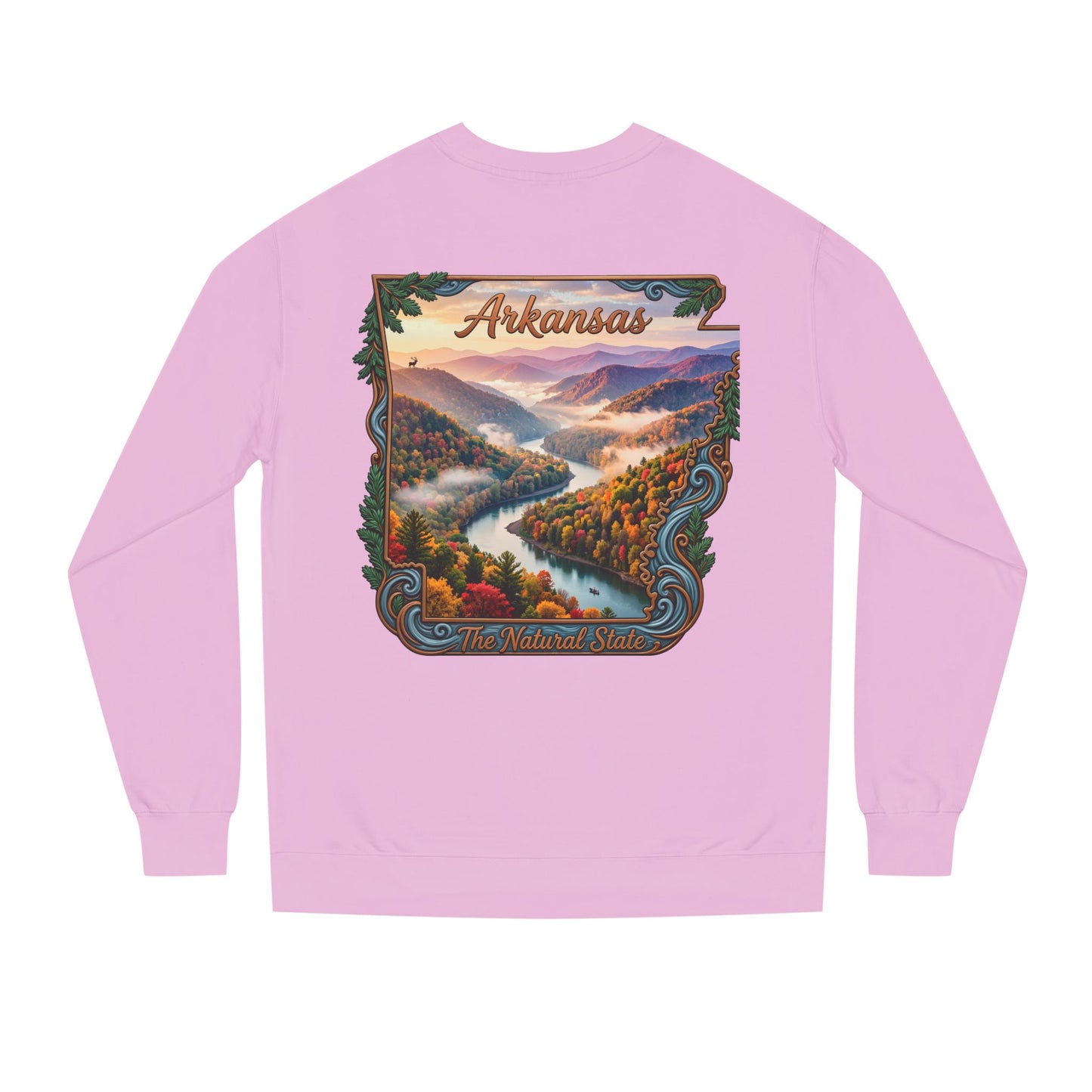 Arkansas Scenic Sweatshirt — The Natural State Autumn River Crew
