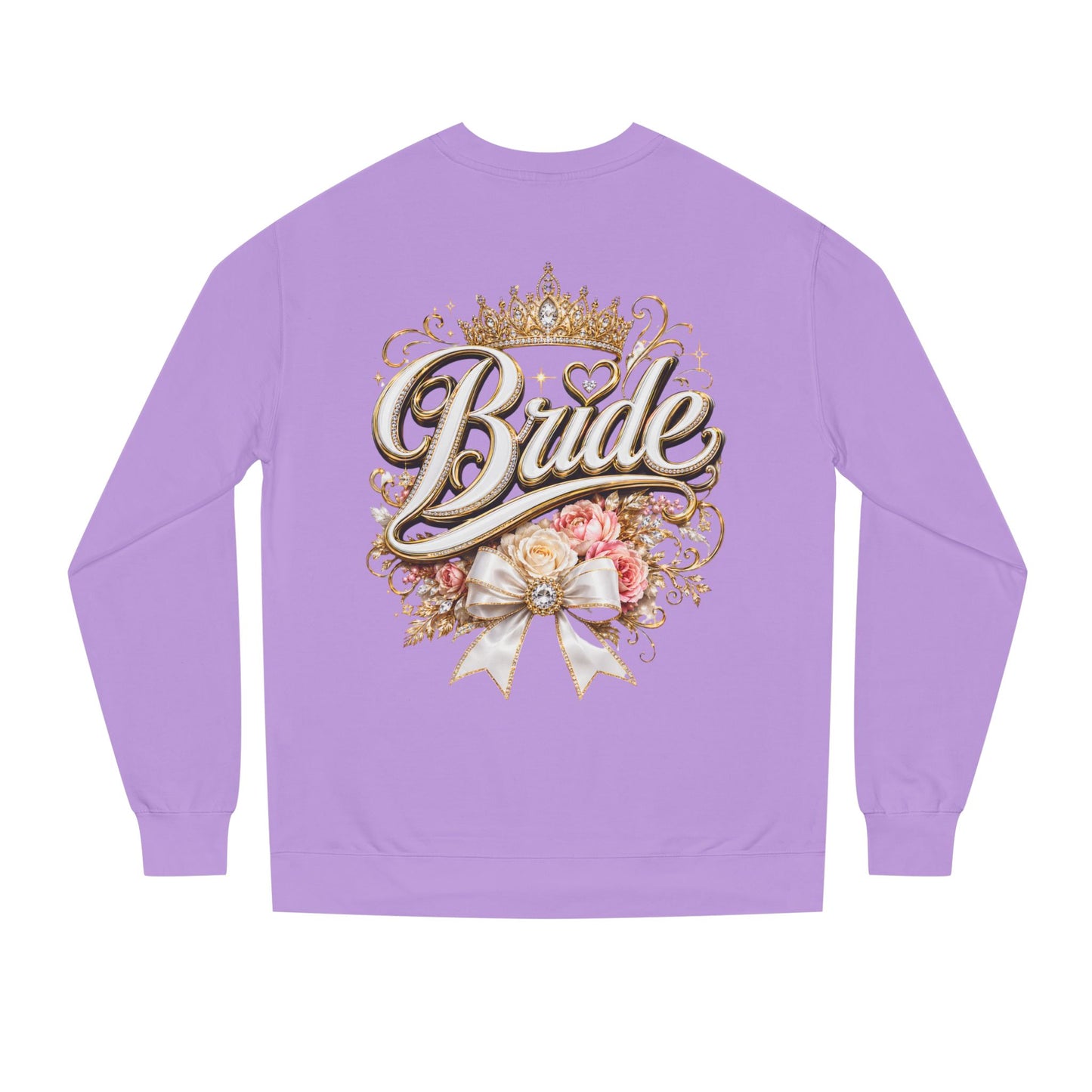 Bride Sweatshirt — Floral Crown Bridal Crewneck for Bachelorette & Wedding