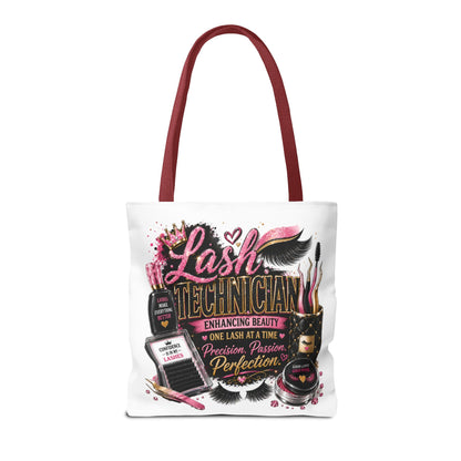 Lash Technician Tote Bag — Glam Beauty Artist Gift, ‘Lash Technician: Enhancing Beauty’ Design