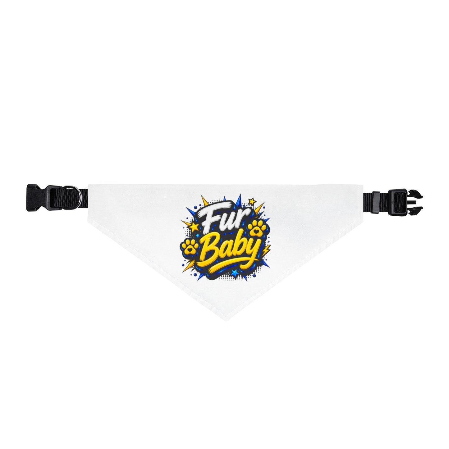 Clip-on Pet Bandana — "Fur Baby" Graphic Dog & Cat Bandana Collar Accessory