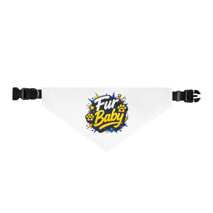 Clip-on Pet Bandana — "Fur Baby" Graphic Dog & Cat Bandana Collar Accessory