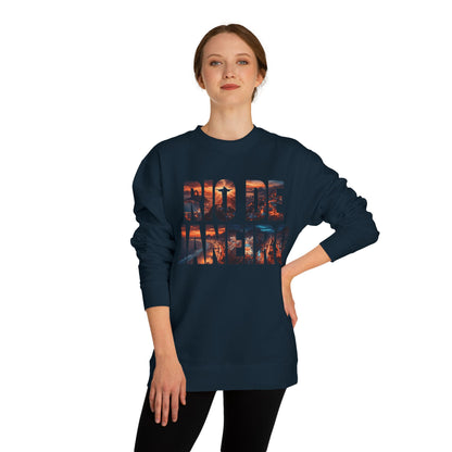 Rio de Janeiro Graphic Sweatshirt — Sunset Typography Travel Crewneck